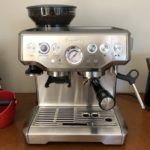 barista express machine in kitchen