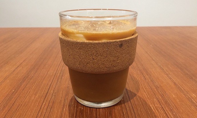 glass filled with macadamia nut cold drip