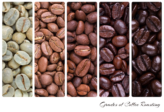 Coffee Bean Stages During Roast