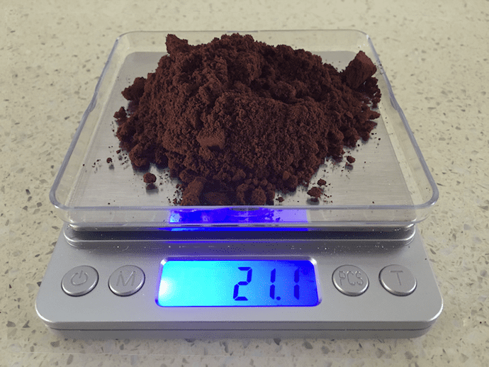 how to measure coffee grounds using a scale
