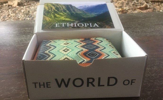 the bag of ethiopian coffee beans we got for this atlas coffee club review