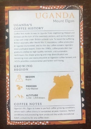 atlas postcard coffee region information