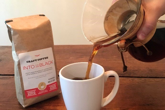 coffee being poured from the Chemex for this Craft Subscription Review