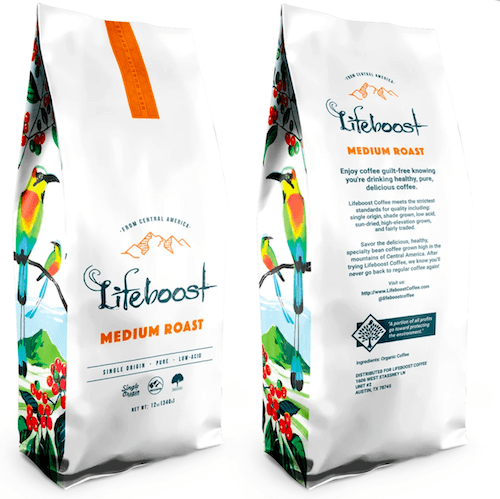 Lifeboost medium roast coffee beans for french press brewing