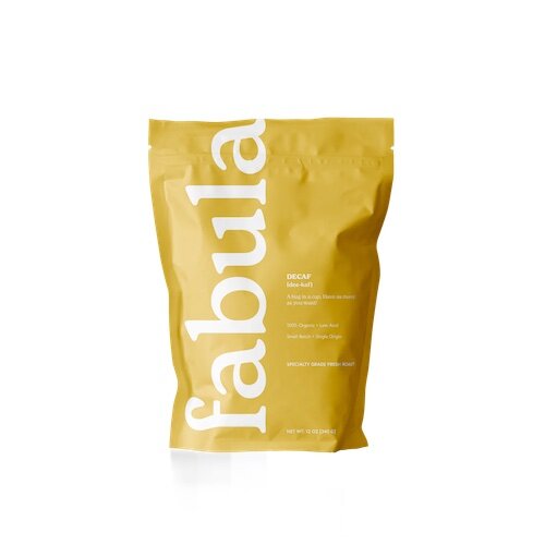 Yellow coffee bag of Fabula coffee