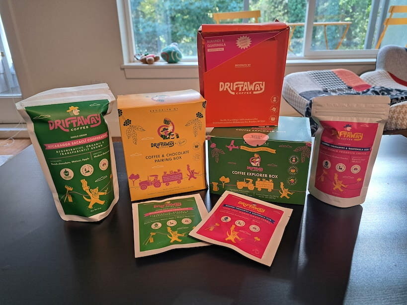 All Driftaway products used in the review are here on the table
