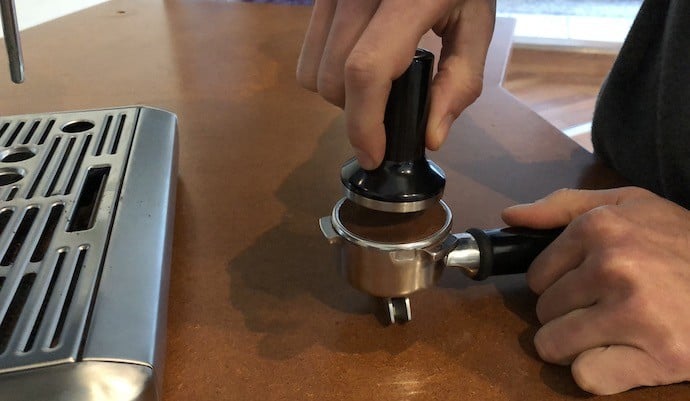 tamping in action