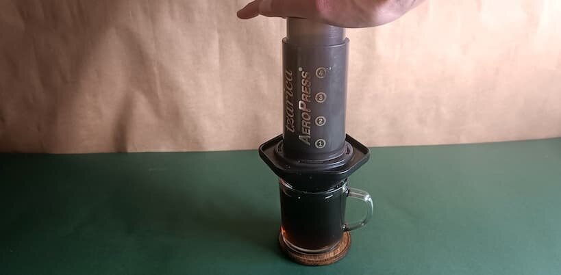aeropress-herunterdruecken
