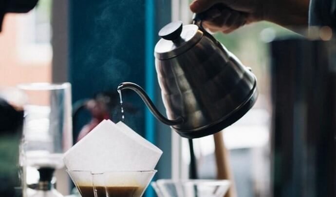 a gooseneck kettle similar to the Coffee Gator Gooseneck Kettle