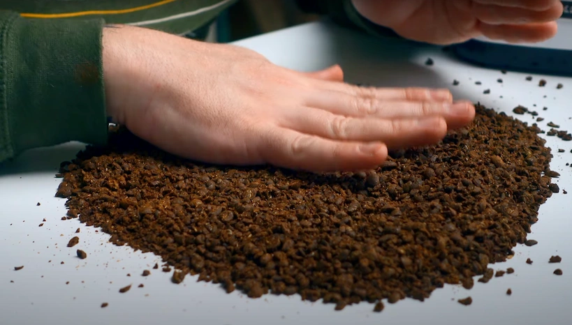 The result from food process grinding