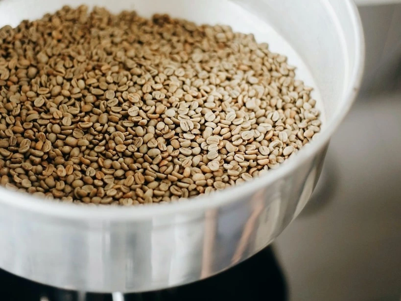 degassing coffee as part of the roasting process