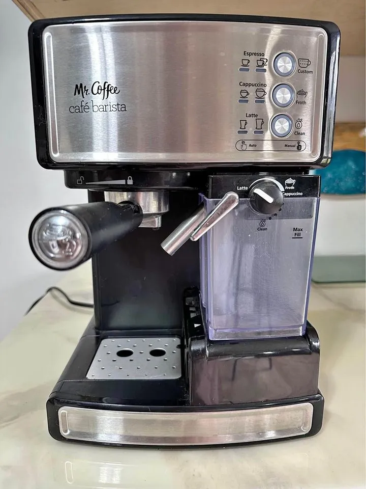 Front view of Mr. Coffee Cafe Barista espresso machine