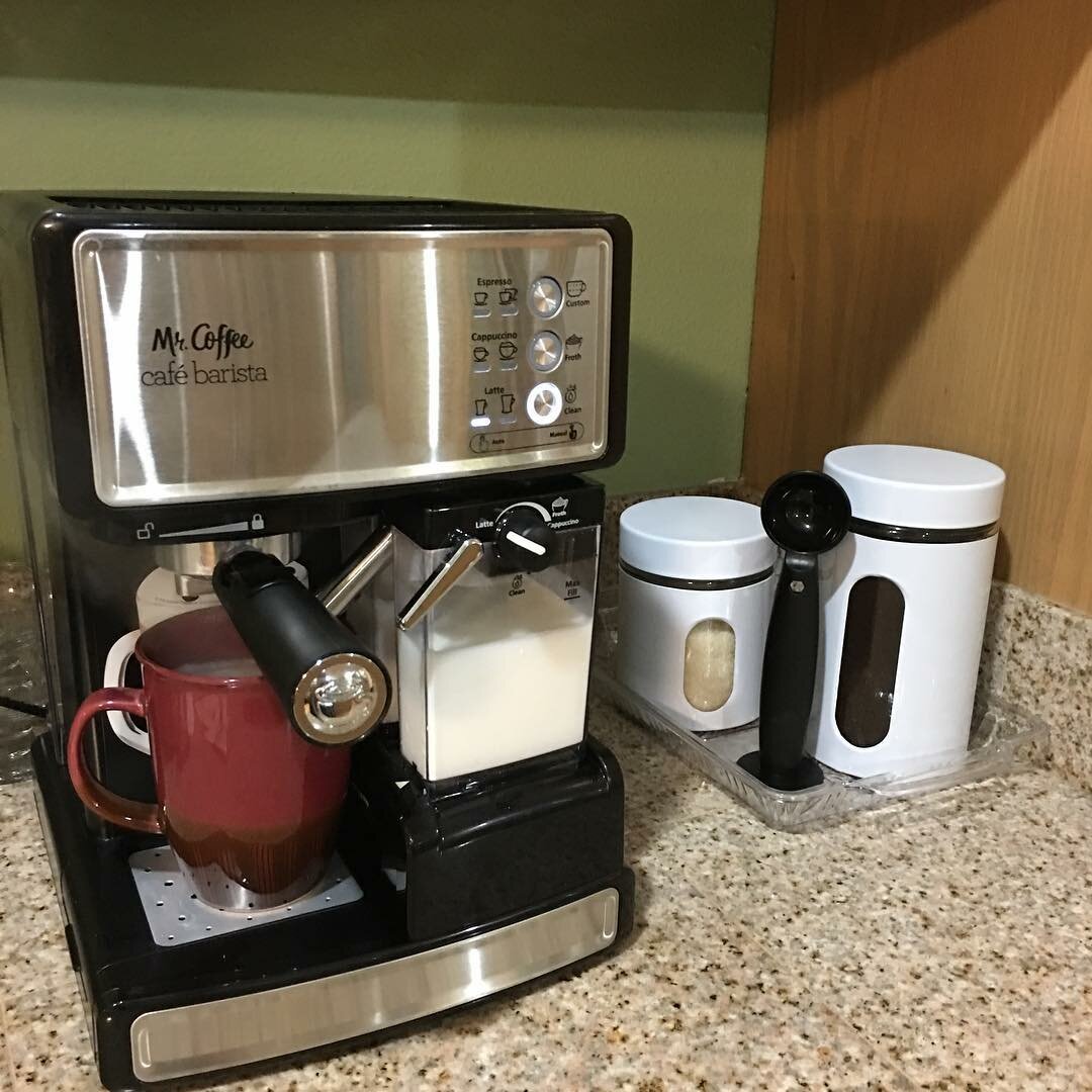 Mr Coffee Cafe Barista espresso machine with home coffee bar