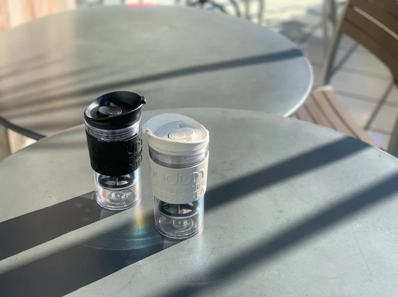 Bodum Travel Press in black and white models