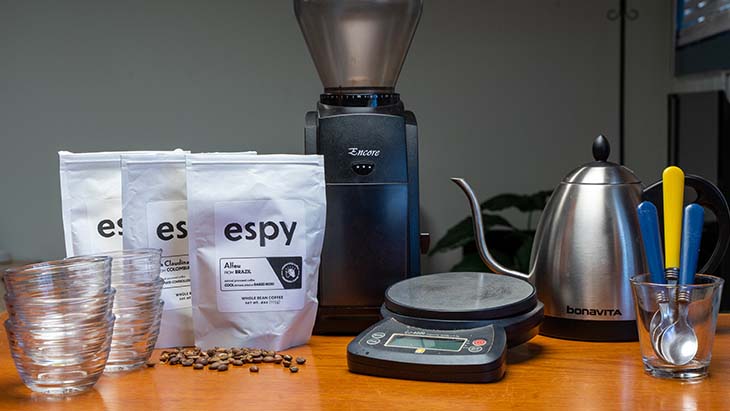 Coffee cupping equipment