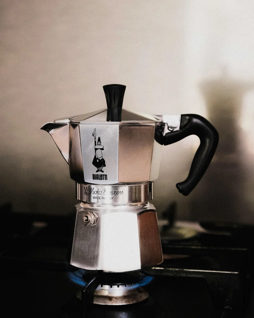 Bialetti Moka on gas burner