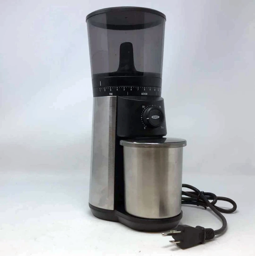 OXO Brew conical burr grinder unplugged