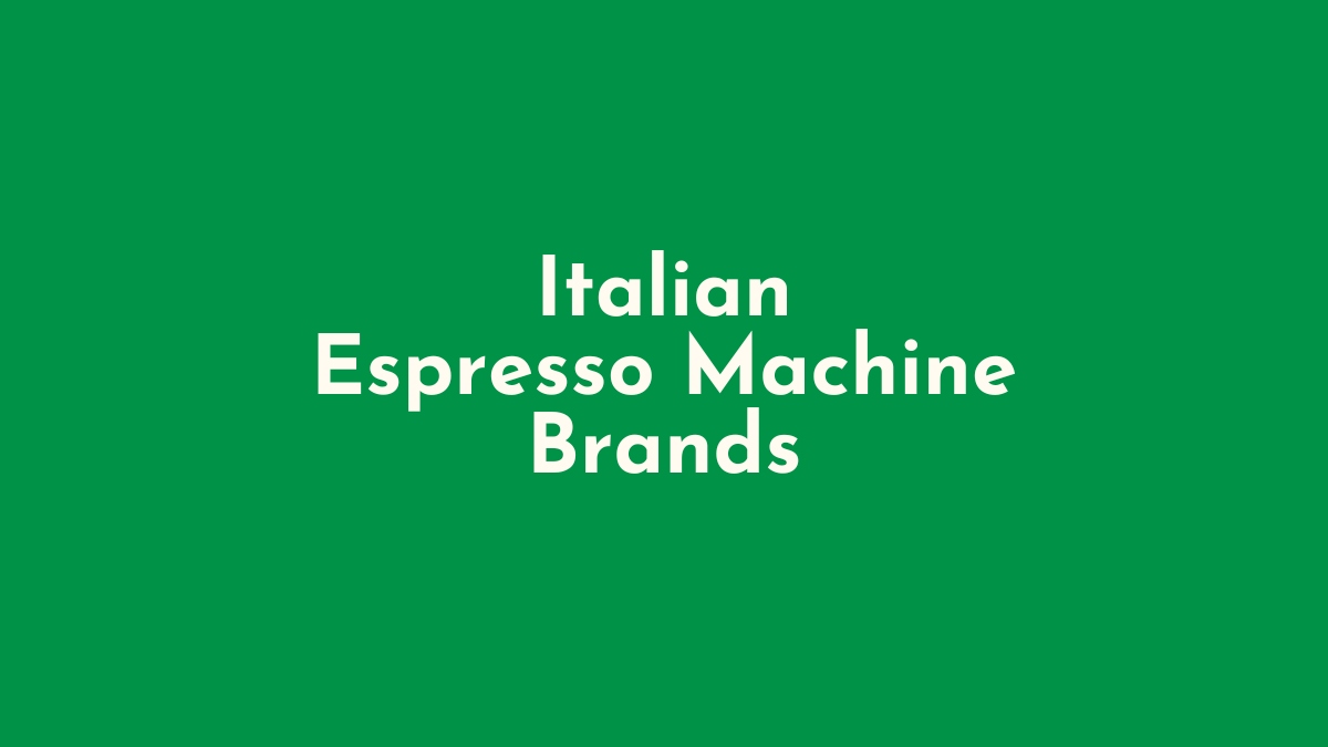 italiensk espressomaskiner banner med grön bakgrund