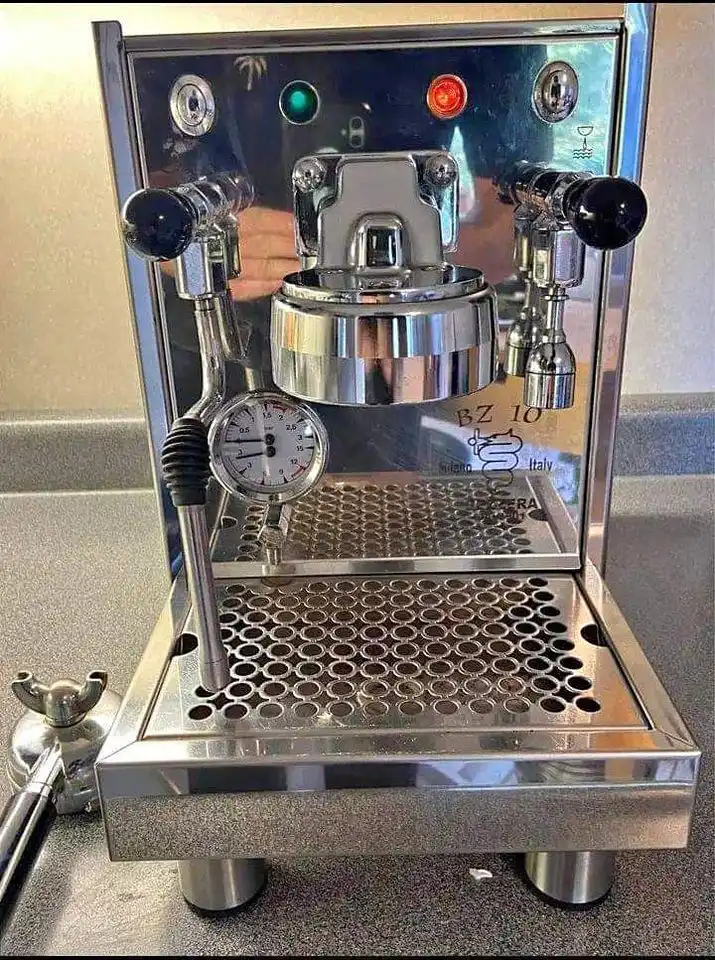 Front view of the Bezzera BZ10 on the kitchen counter